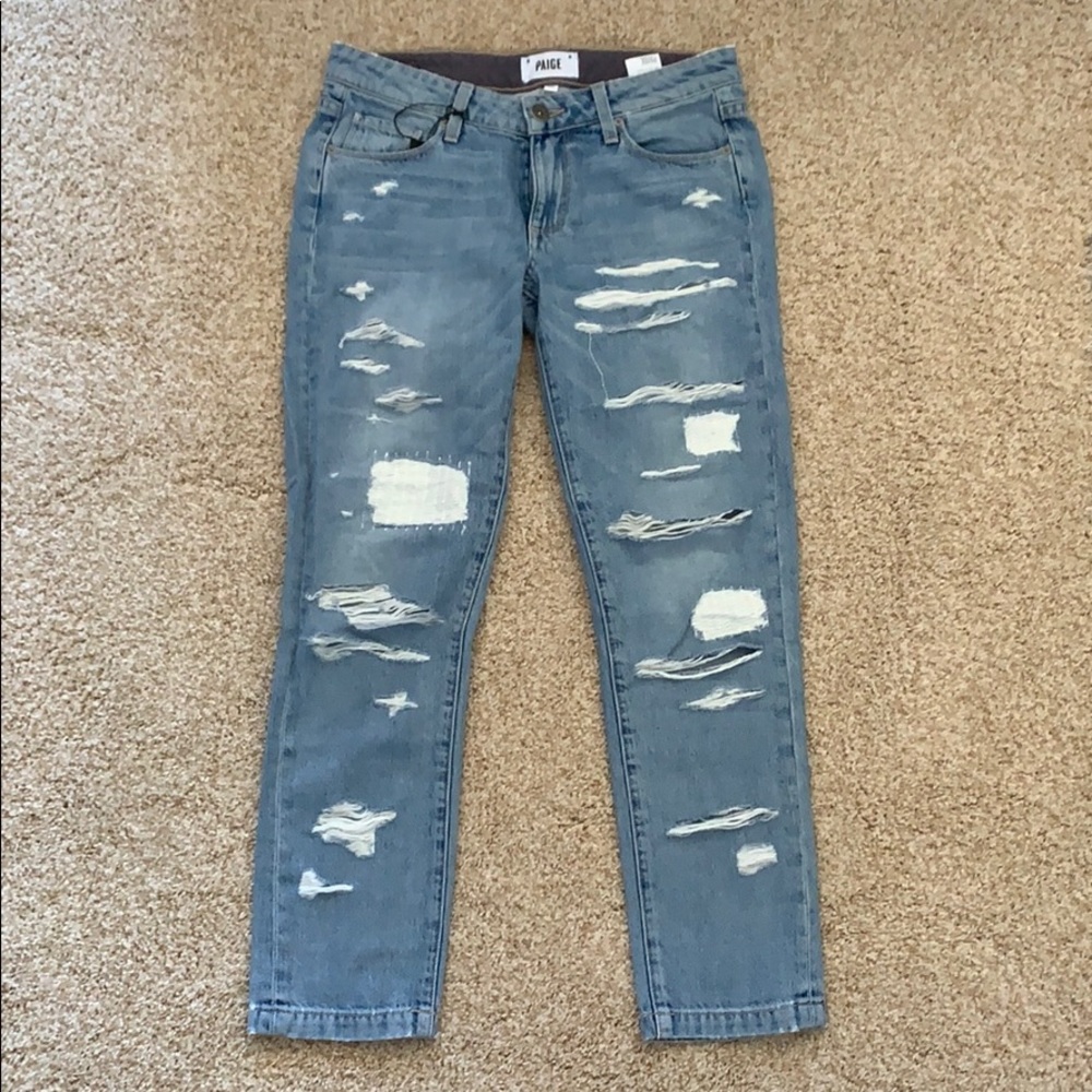 Paige size 24 mid rise boyfriend Jean